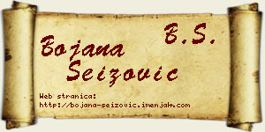 Bojana Seizović vizit kartica